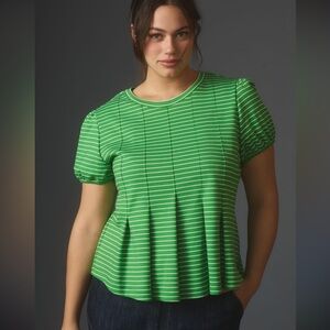 NWT Maeve Anthropologie Corset Peplum Top